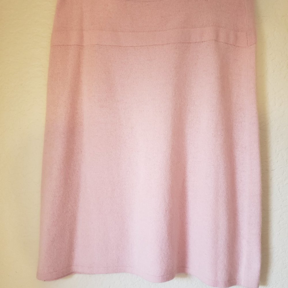 Boutique Pink Wool  Sweater Skirt With Adorable Waist Bows - Picture 7 of 7
